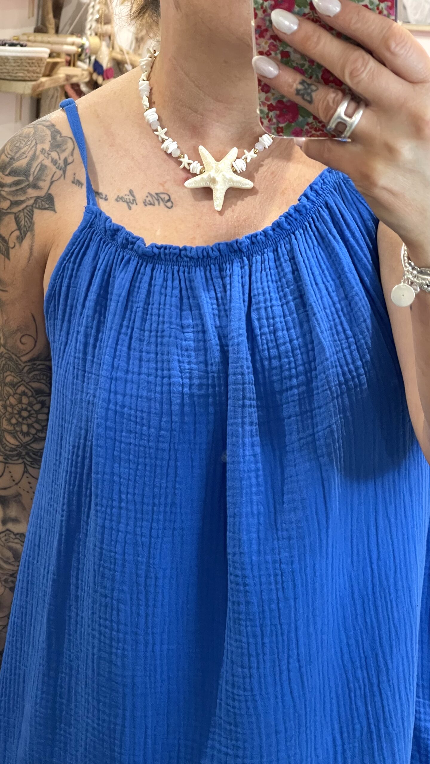 Robe Maria bleu électrique – Image 4