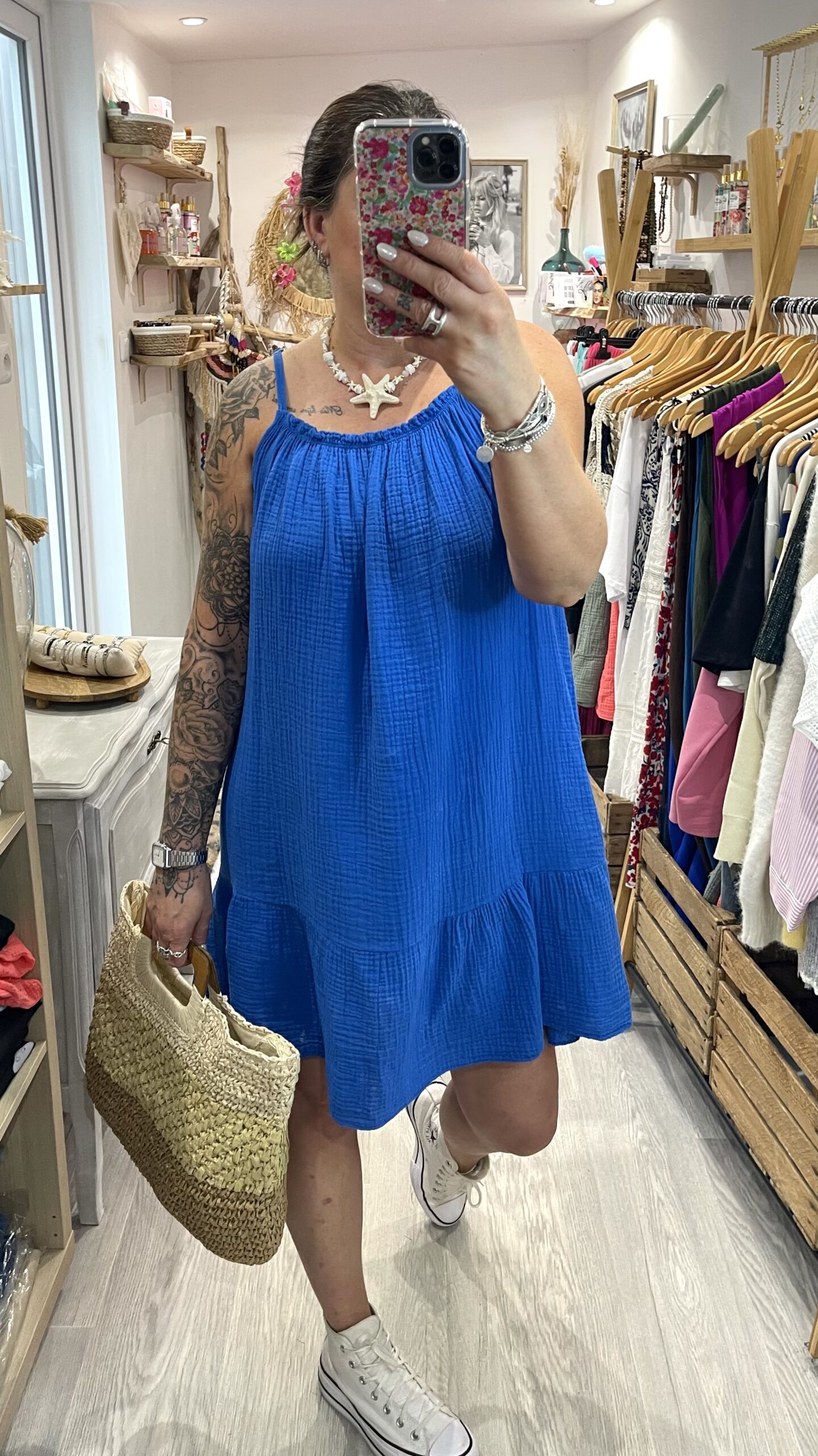 Robe Maria bleu électrique – Image 2