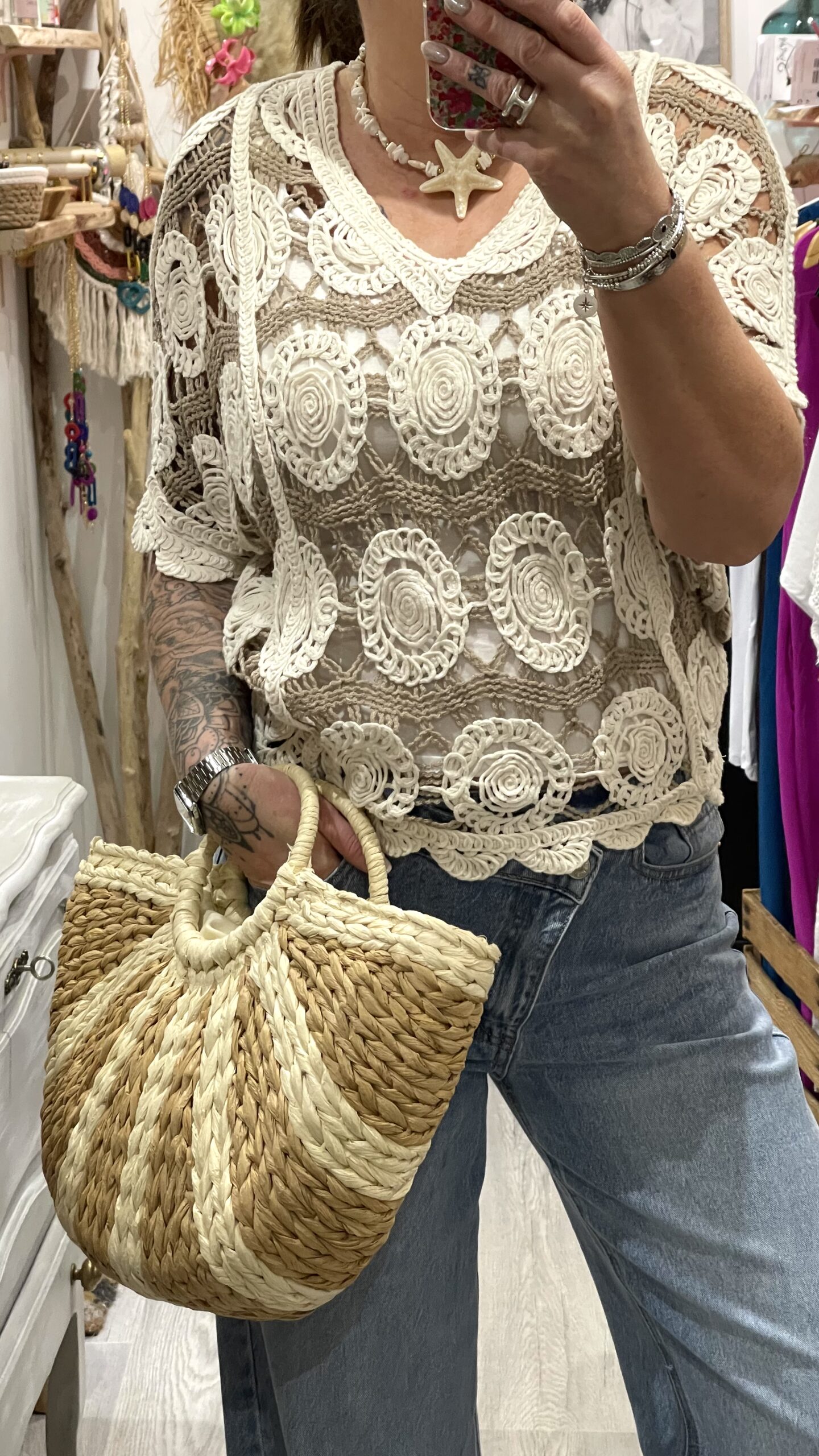 Blouse Miranda beige – Image 8