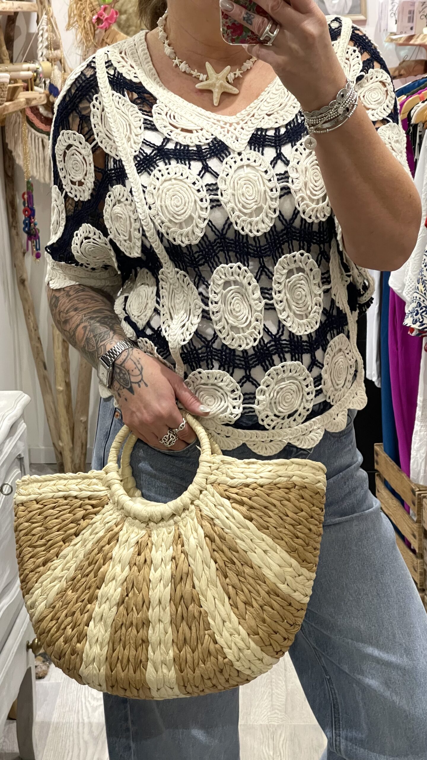 Blouse Miranda bleu marine – Image 5