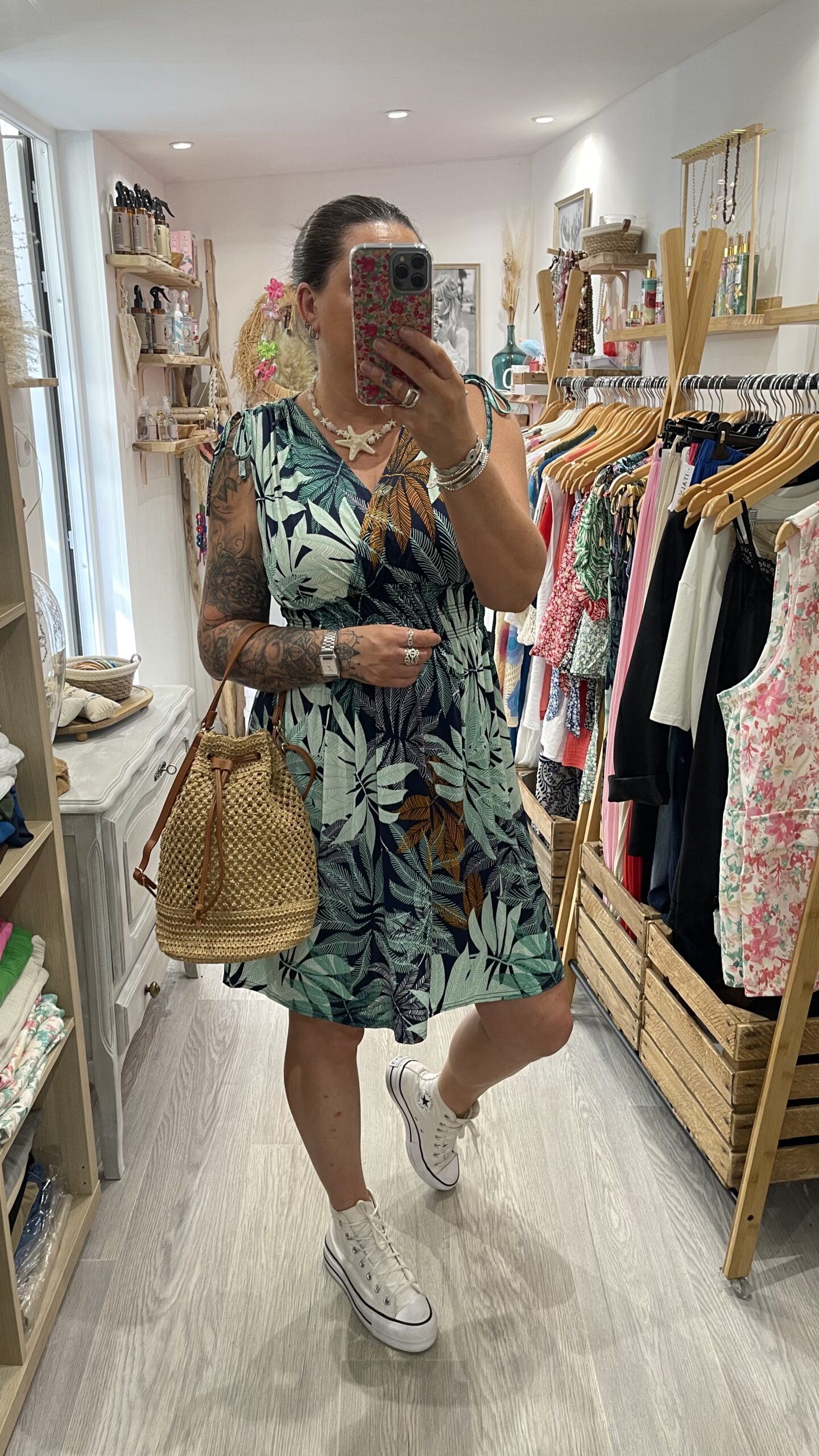 Robe courte Louisa verte