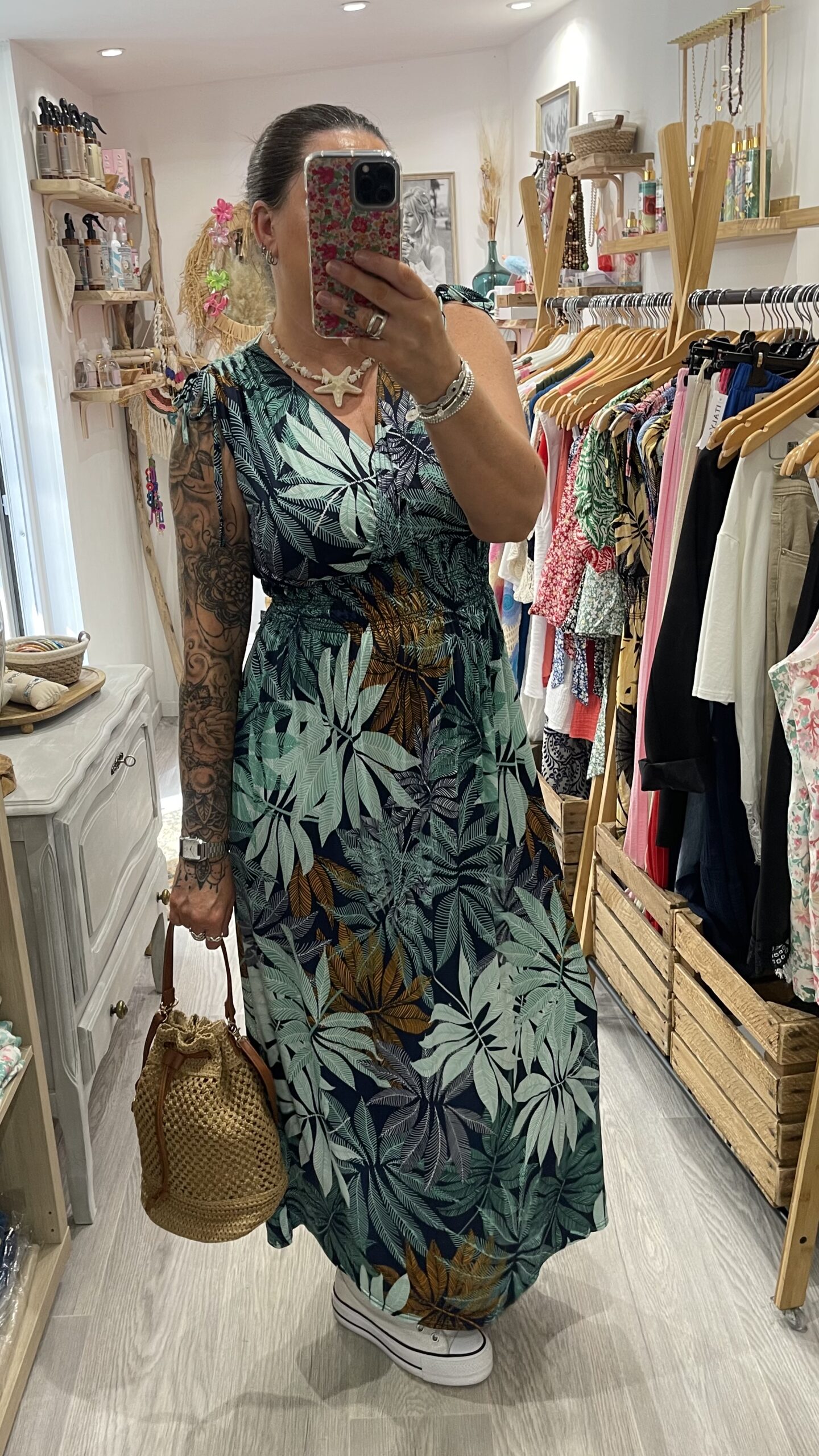Robe longue Louisa verte – Image 2