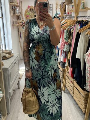Robe longue Louisa verte
