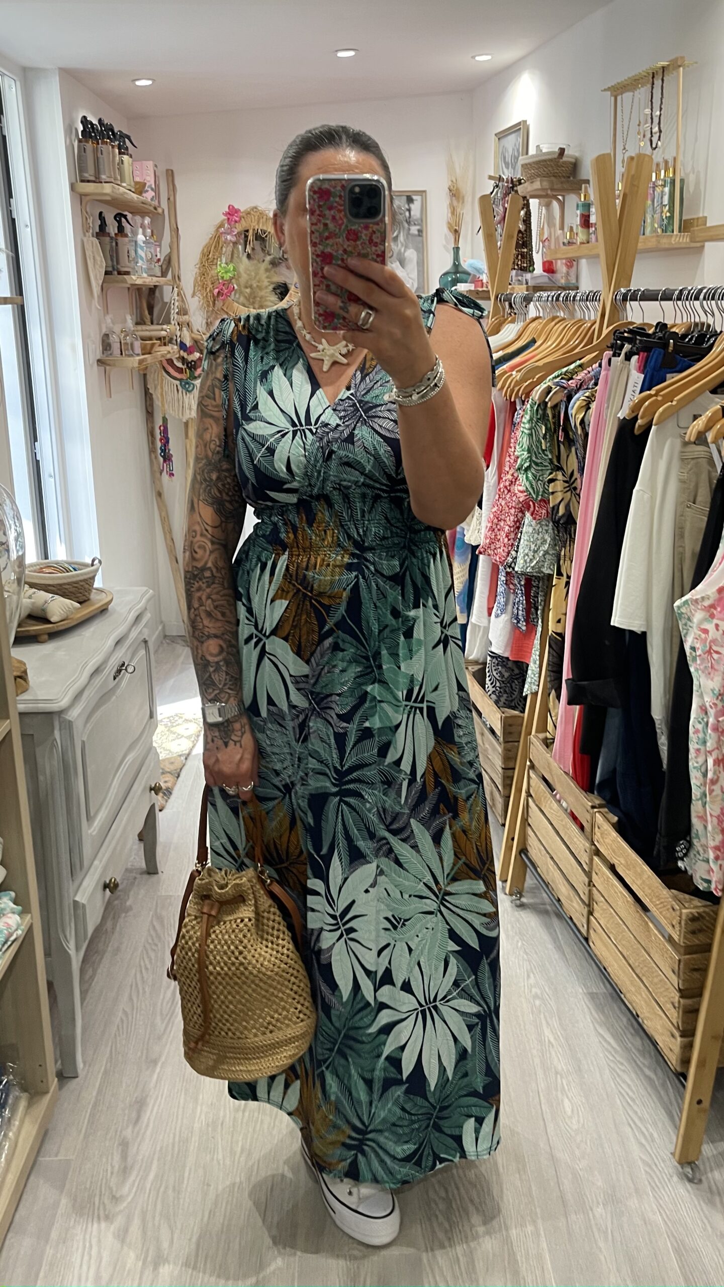 Robe longue Louisa verte