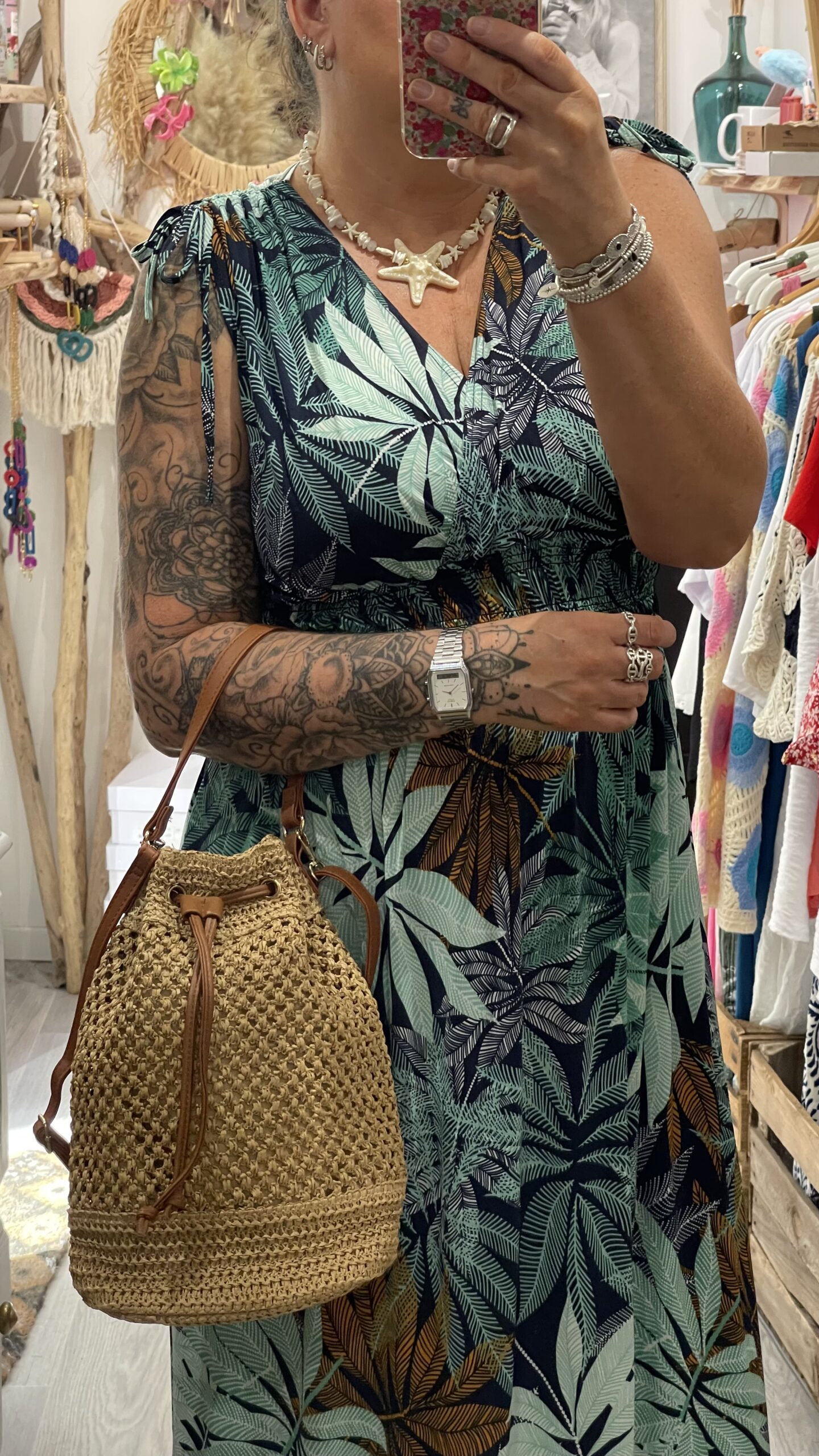 Robe longue Louisa verte – Image 3