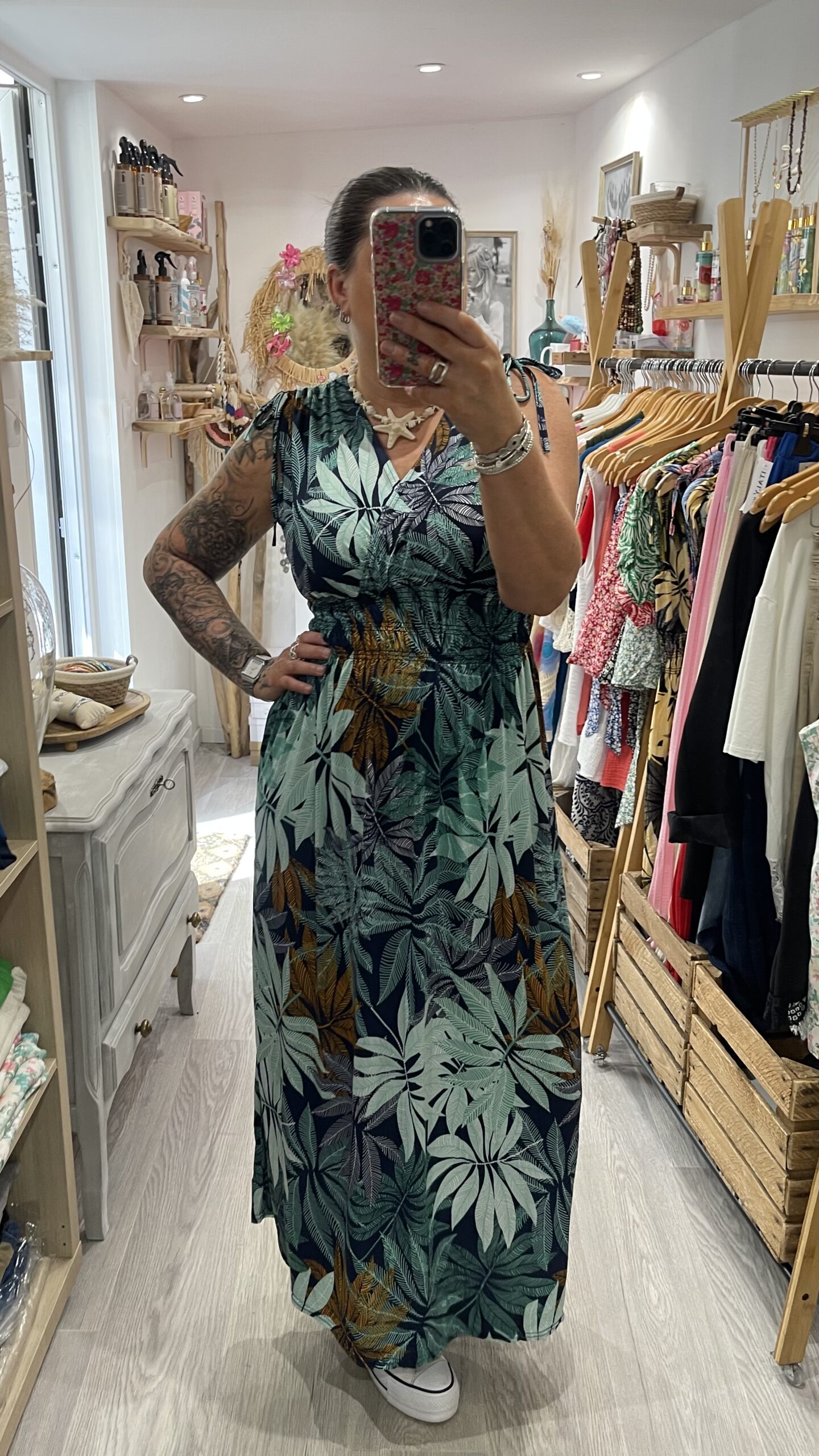 Robe longue Louisa verte – Image 6