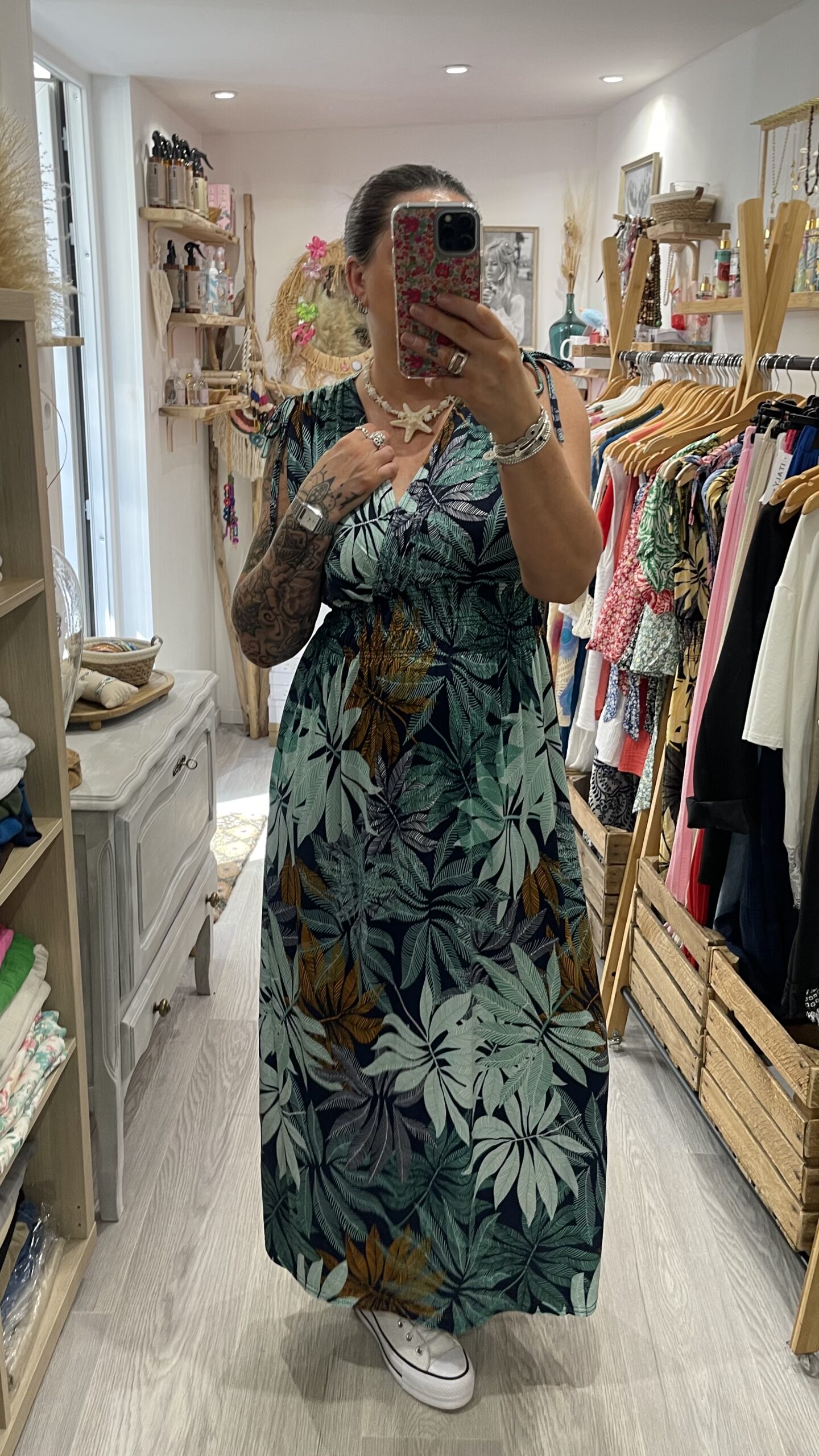 Robe longue Louisa verte – Image 7