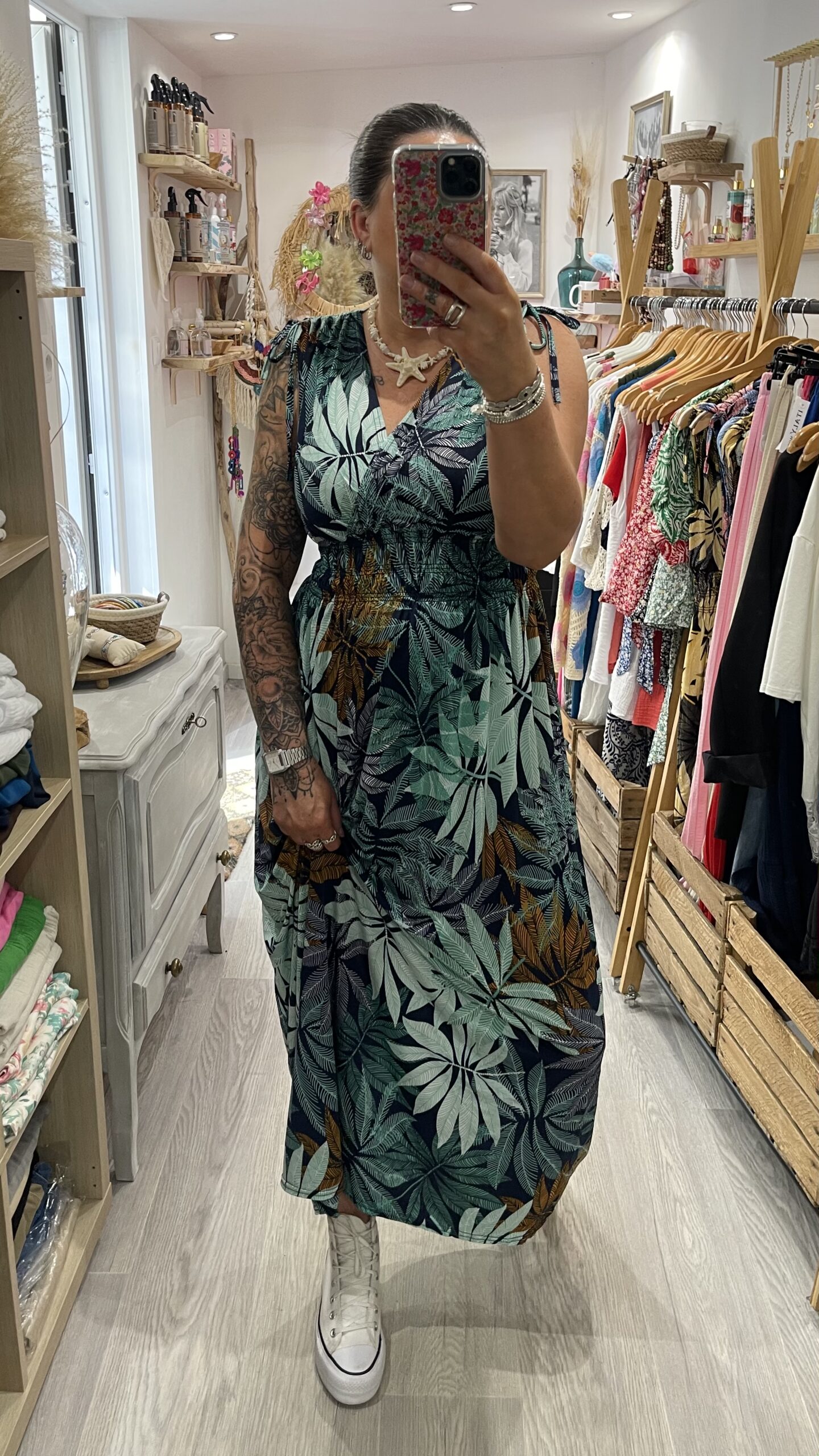 Robe longue Louisa verte – Image 8