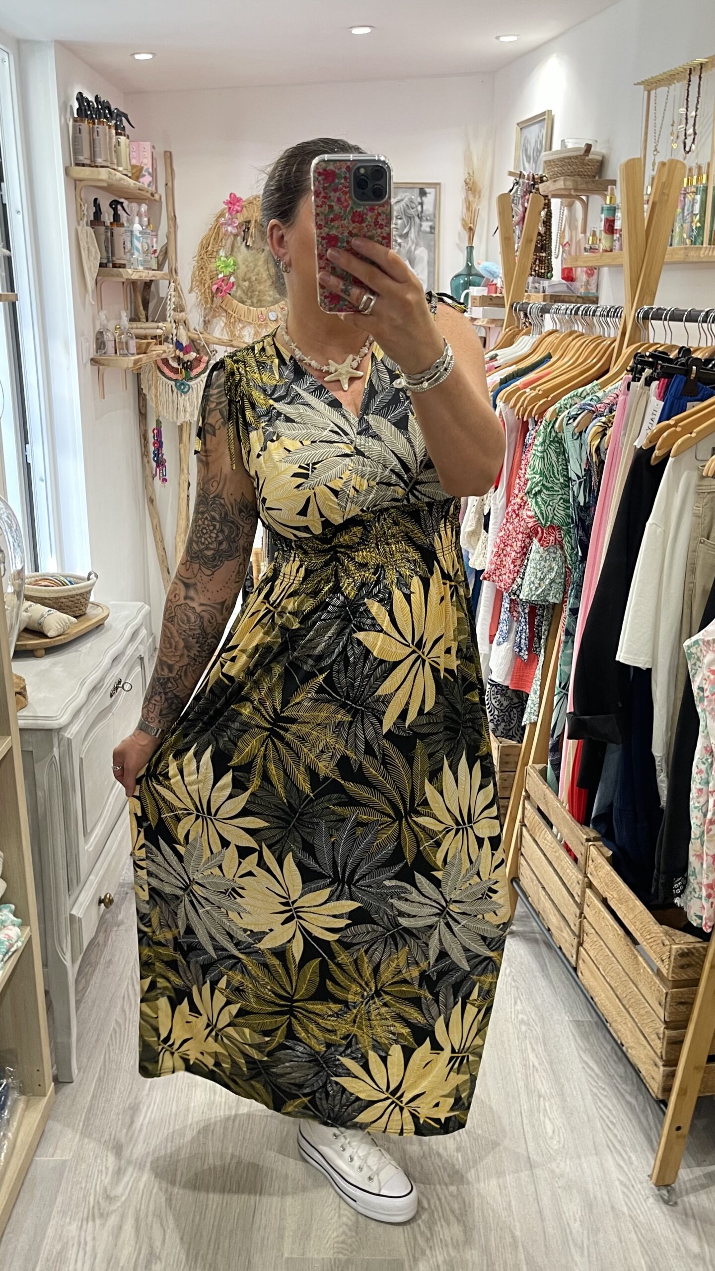 Robe longue Louisa jaune – Image 4
