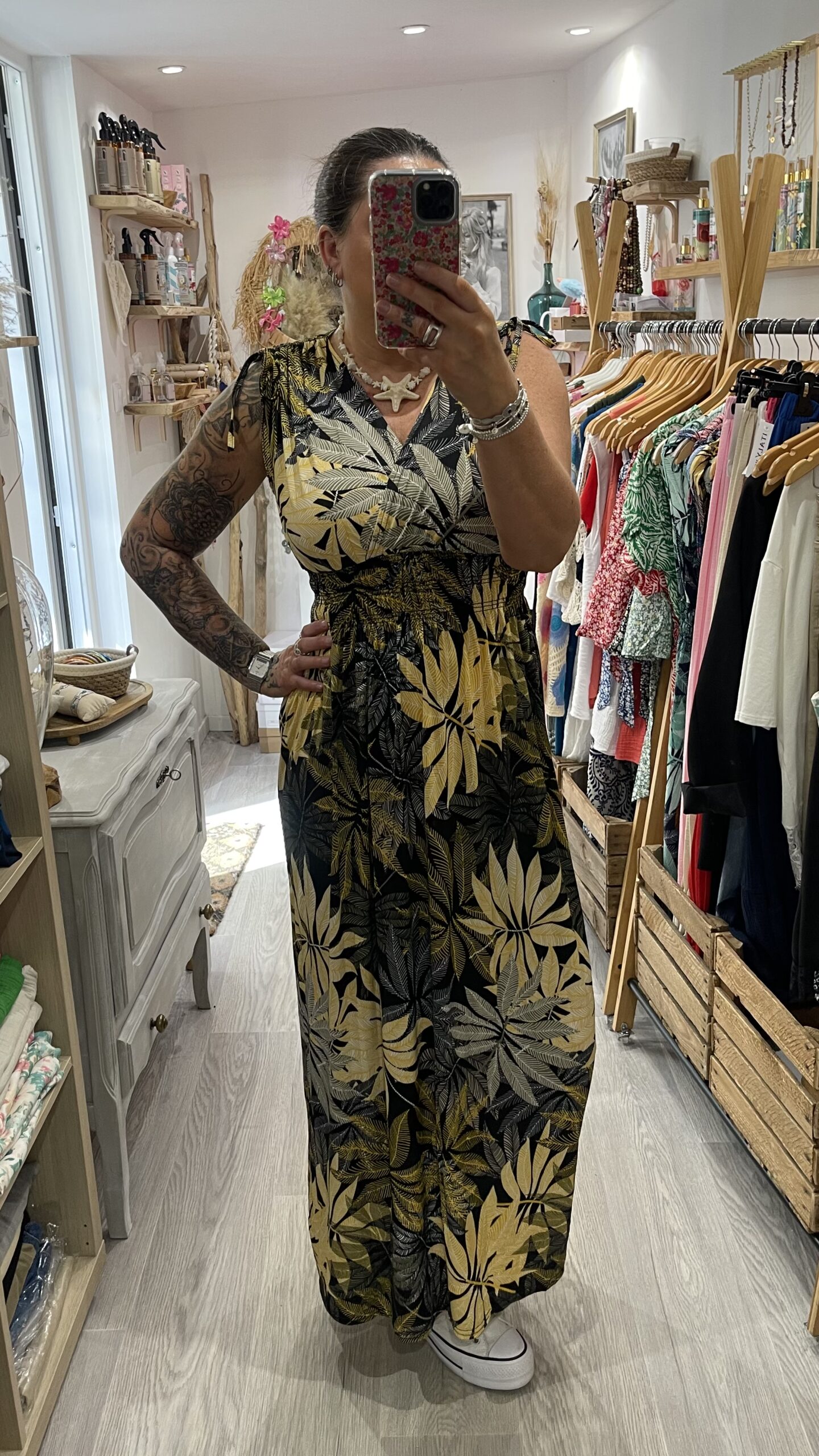 Robe longue Louisa jaune – Image 5
