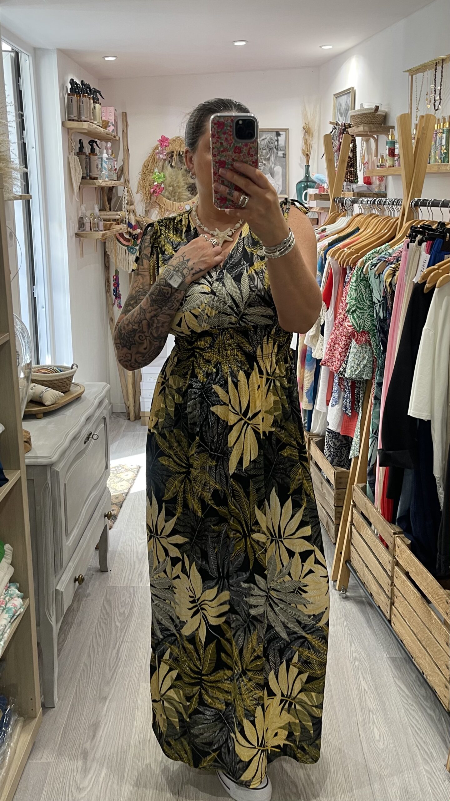 Robe longue Louisa jaune – Image 8