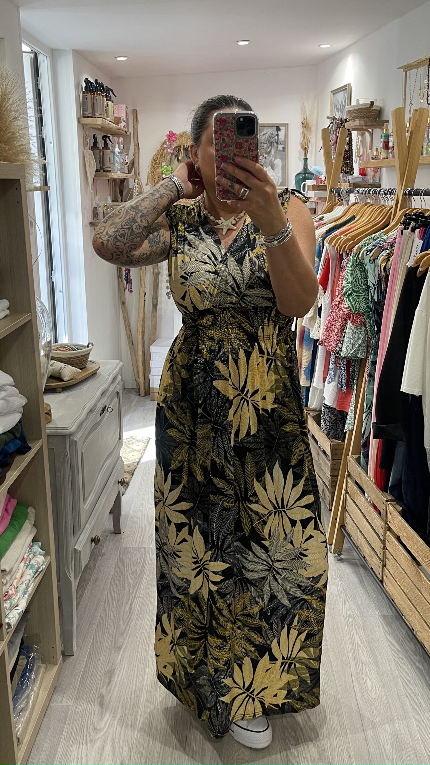 Robe longue Louisa jaune – Image 6