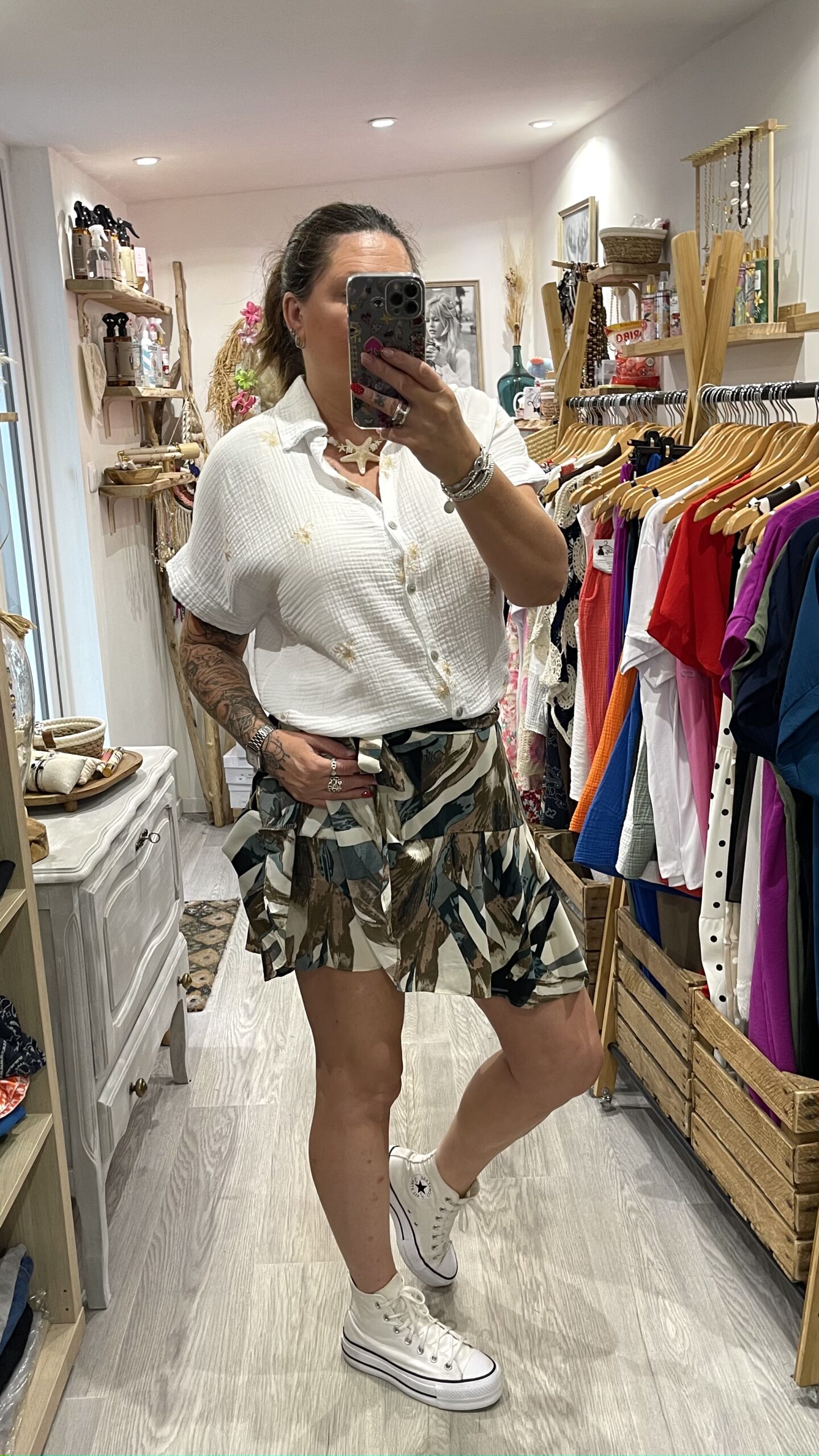 Jupe-short Rosalie vert – Image 3