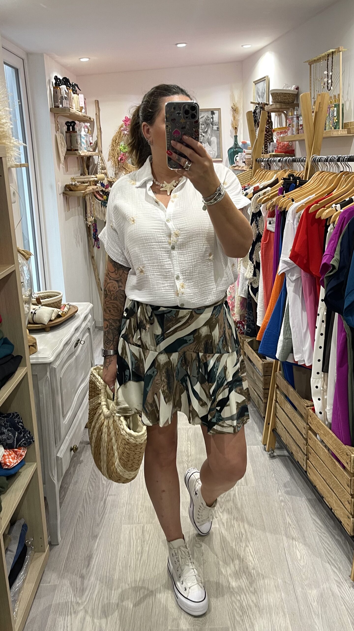 Jupe-short Rosalie vert – Image 2