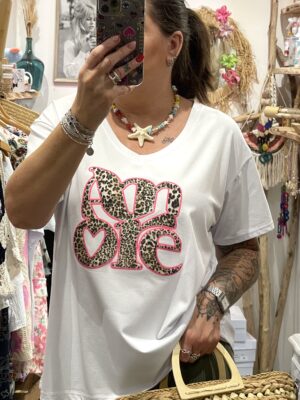 T-shirt Amore rose