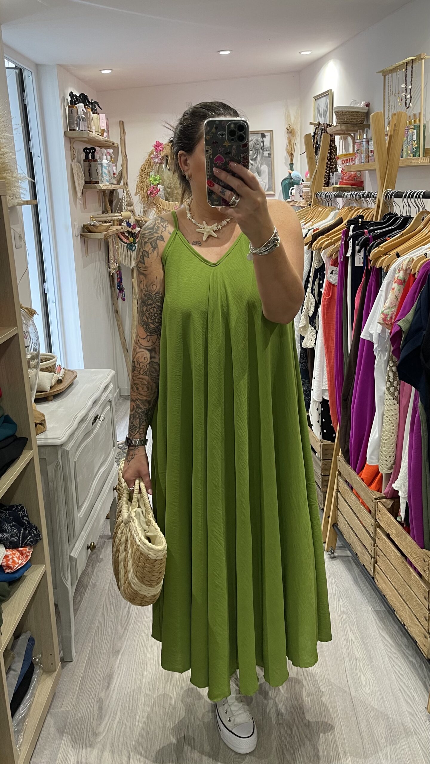 Robe Camille vert pistache – Image 2