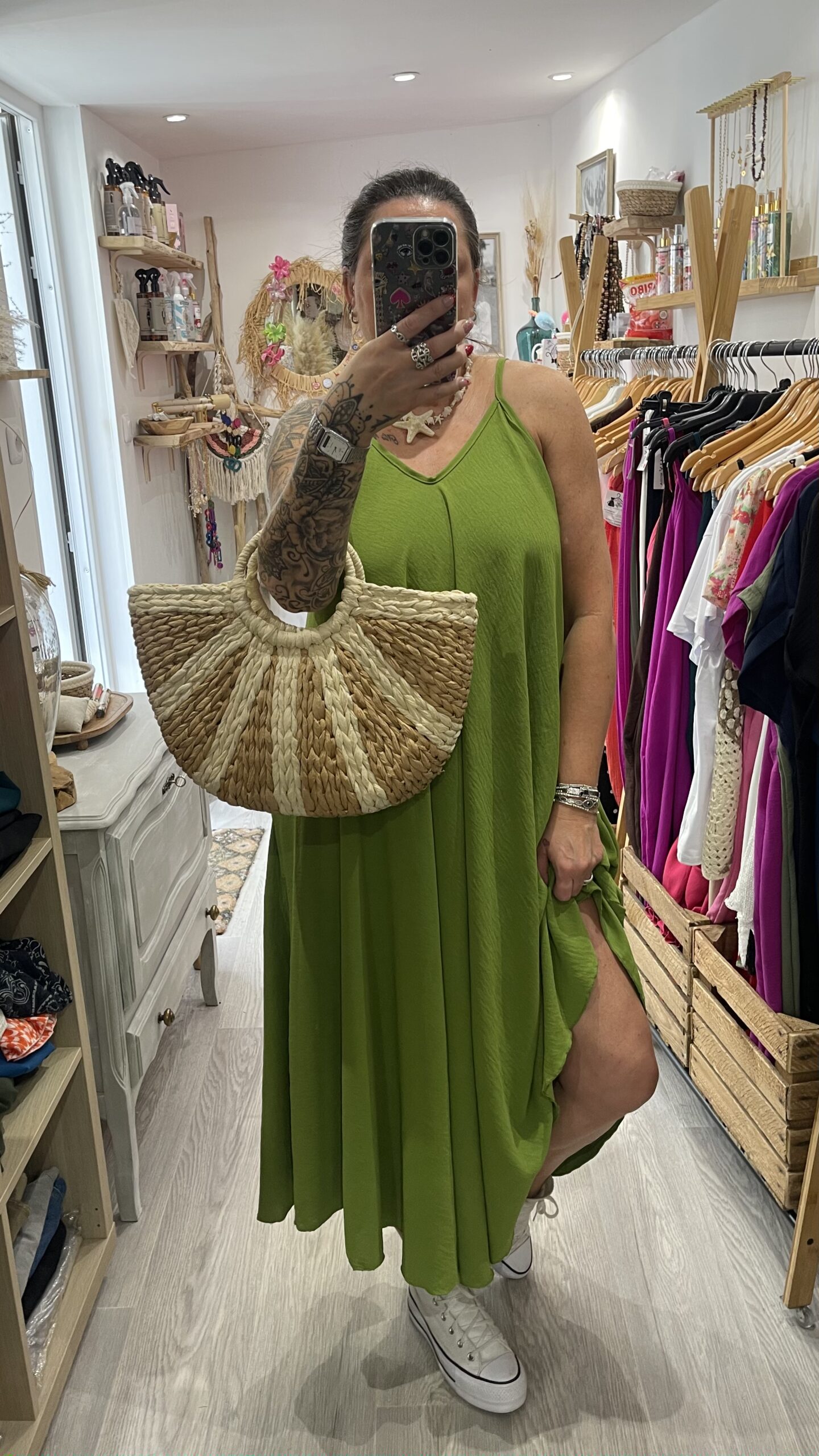 Robe Camille vert pistache – Image 3