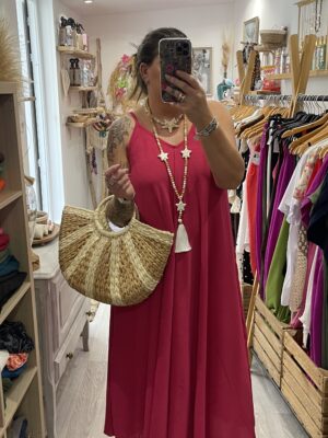 Robe Camille fuchsia
