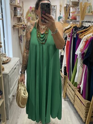 Robe Camille vert émeraude