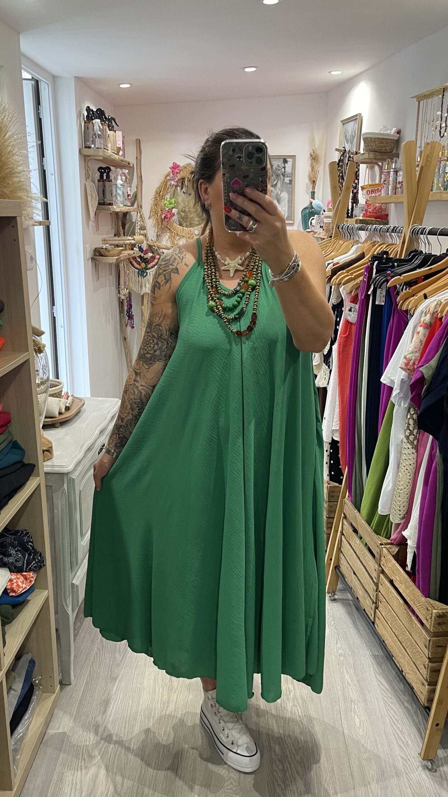 Robe Camille vert émeraude – Image 4
