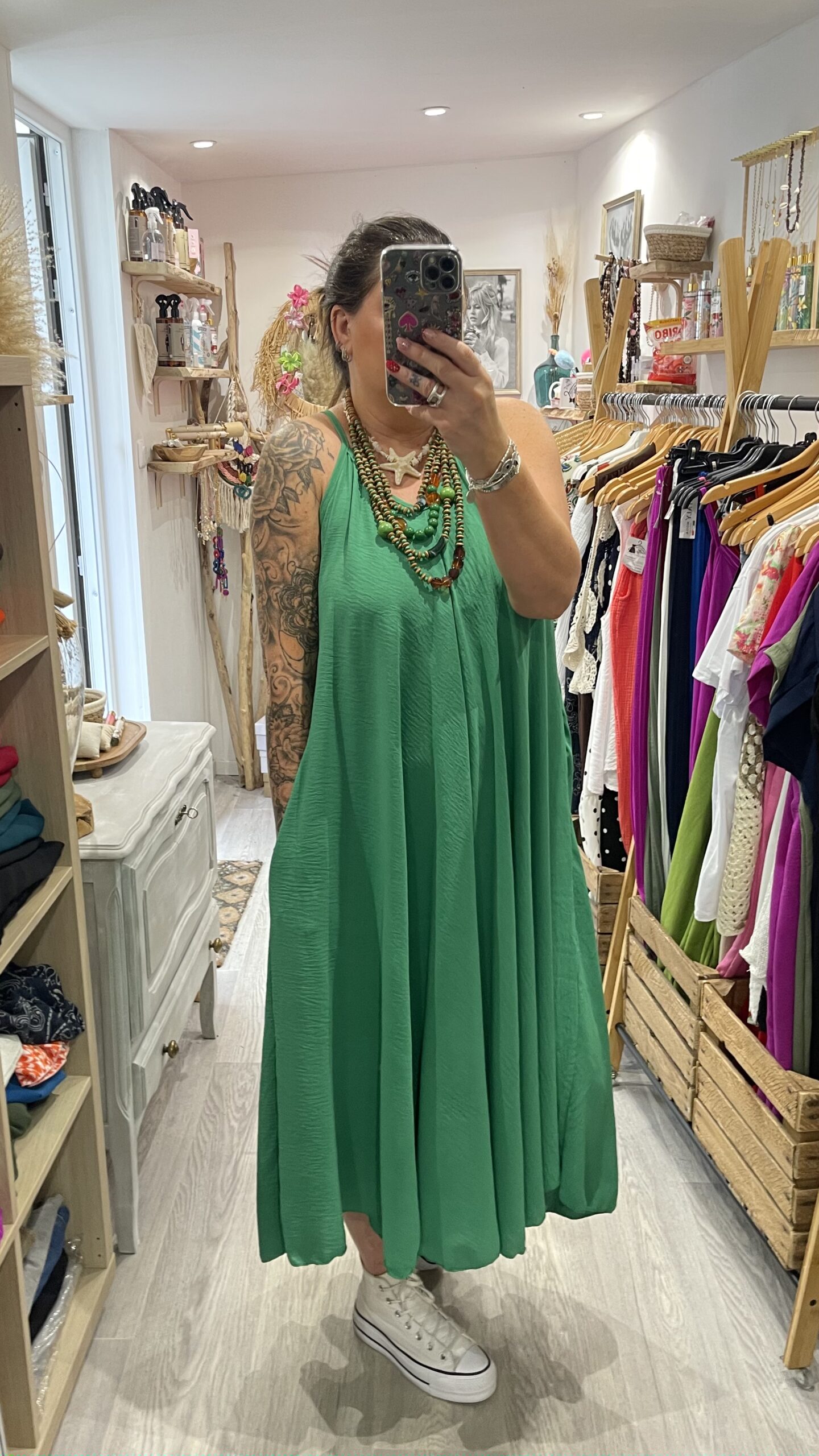 Robe Camille vert émeraude – Image 5