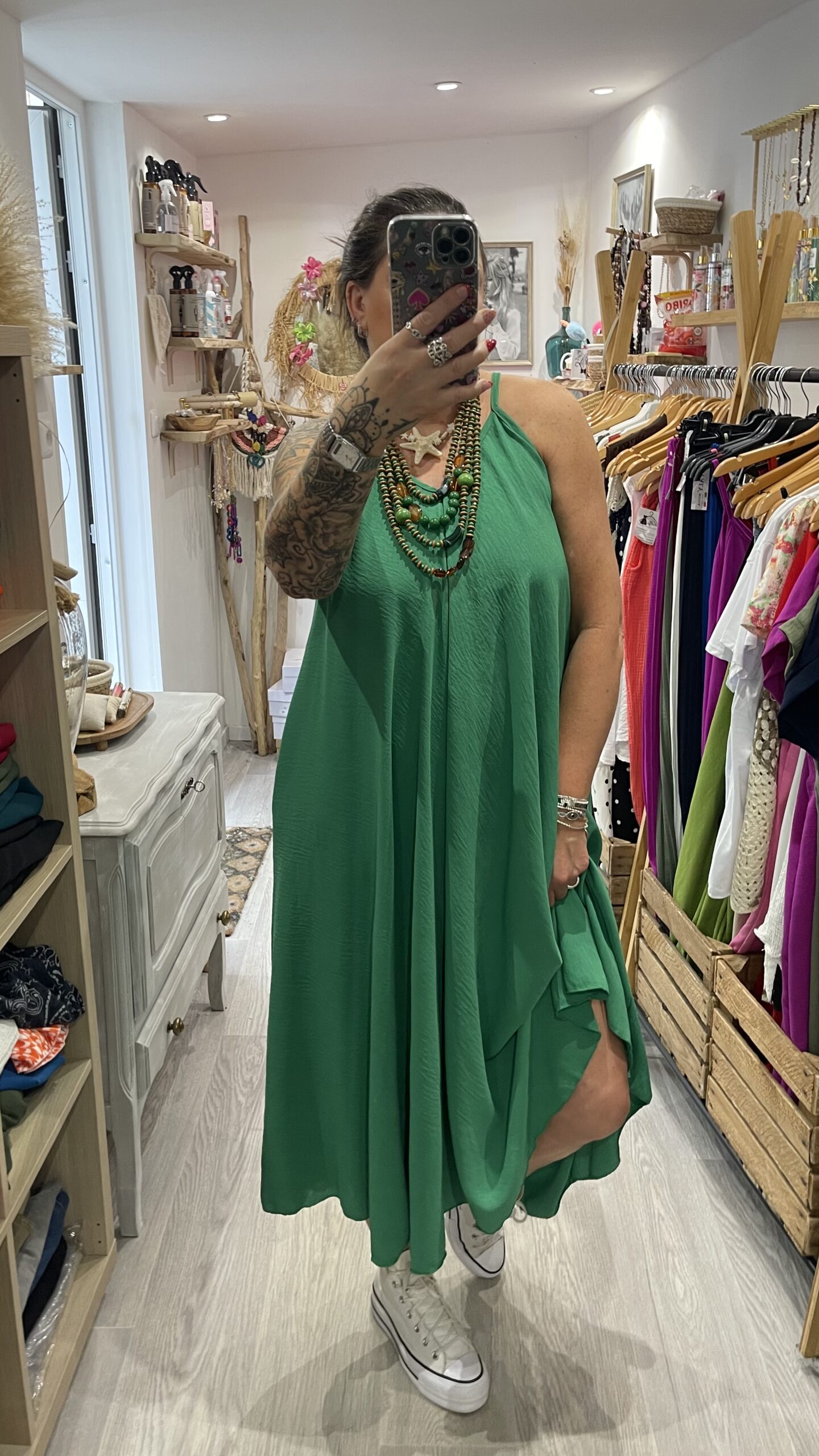 Robe Camille vert émeraude – Image 6