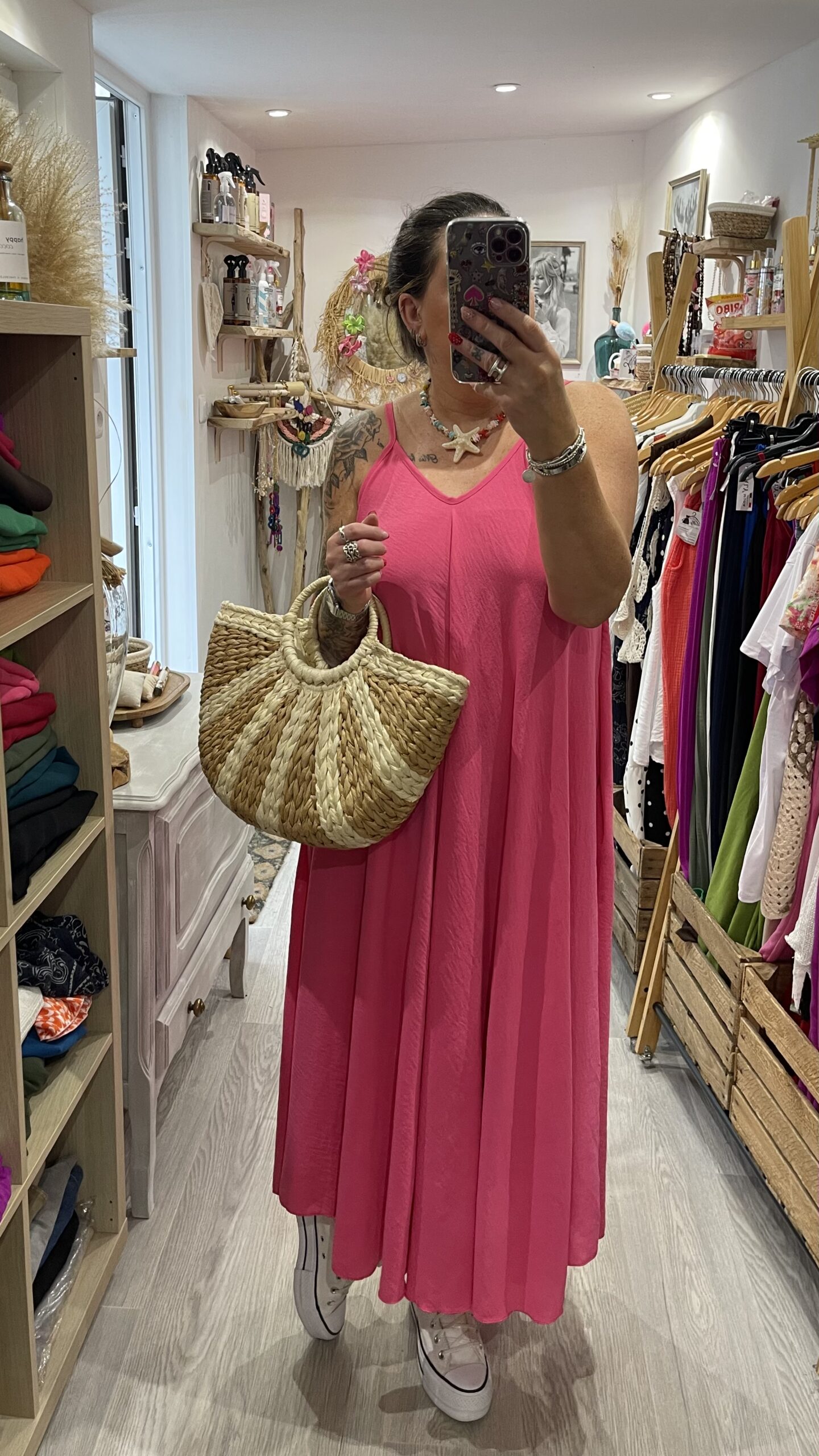 Robe Camille rose