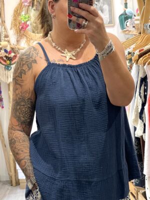 Top Maria bleu marine
