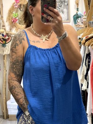 Top Maria bleu roi