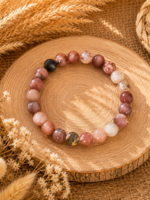 Bracelet en rhodochrosite