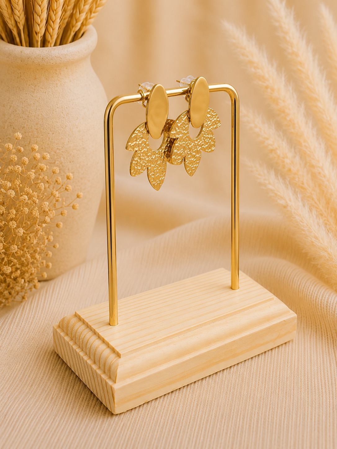 Boucles d'oreilles Charline doré – Image 3