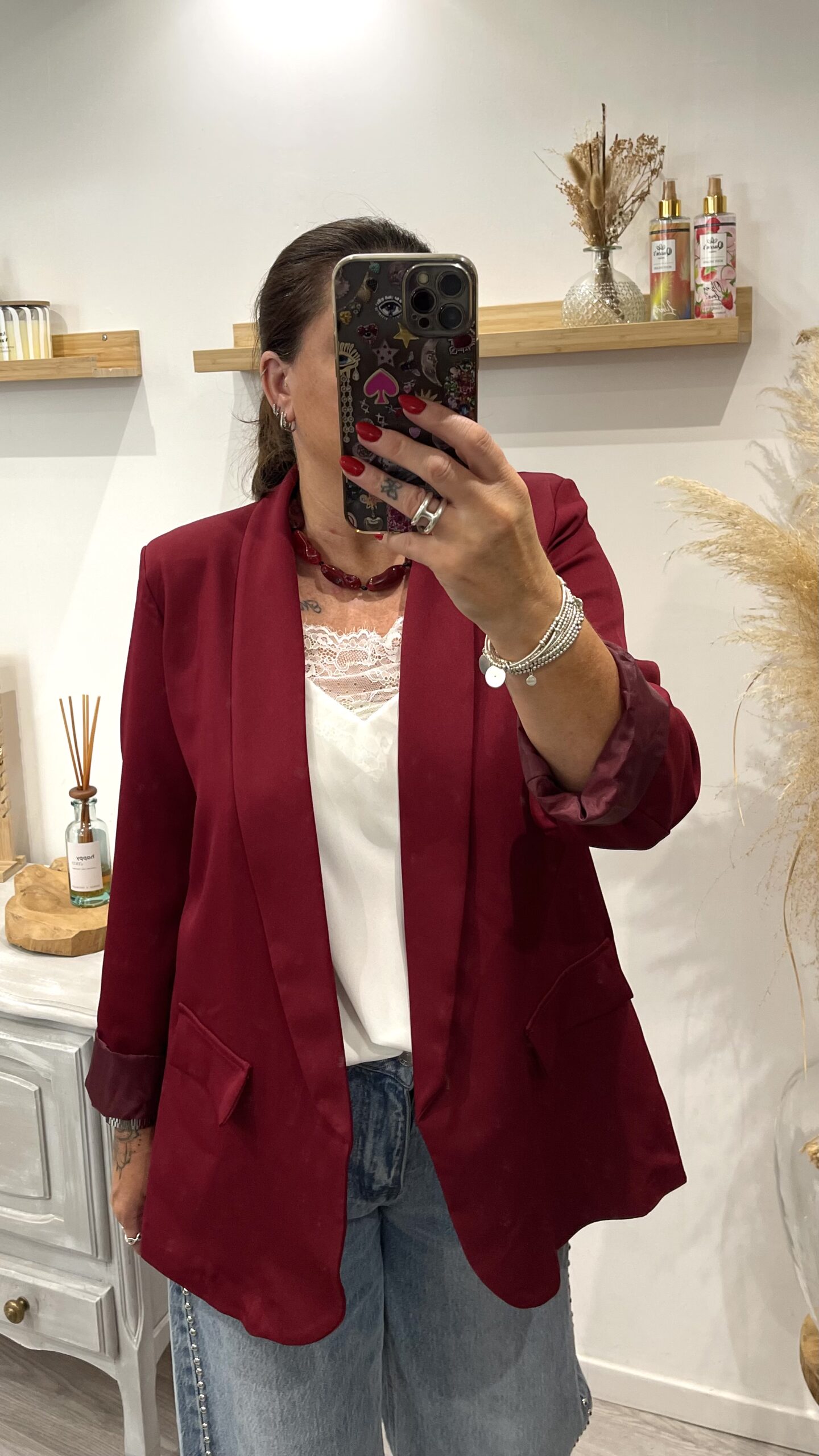 Collier Muse bordeaux – Image 3