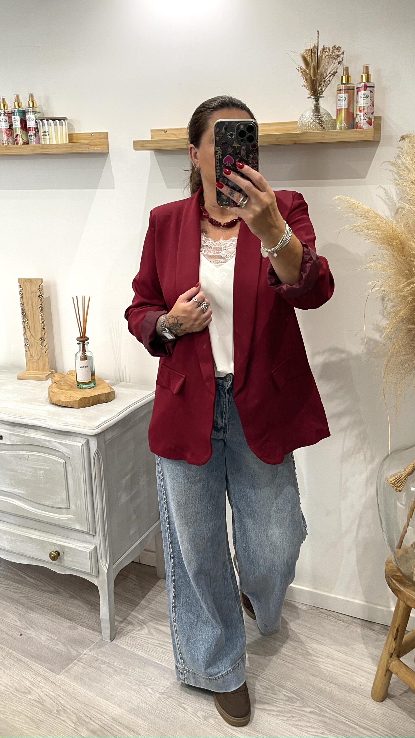 Collier Muse bordeaux – Image 2