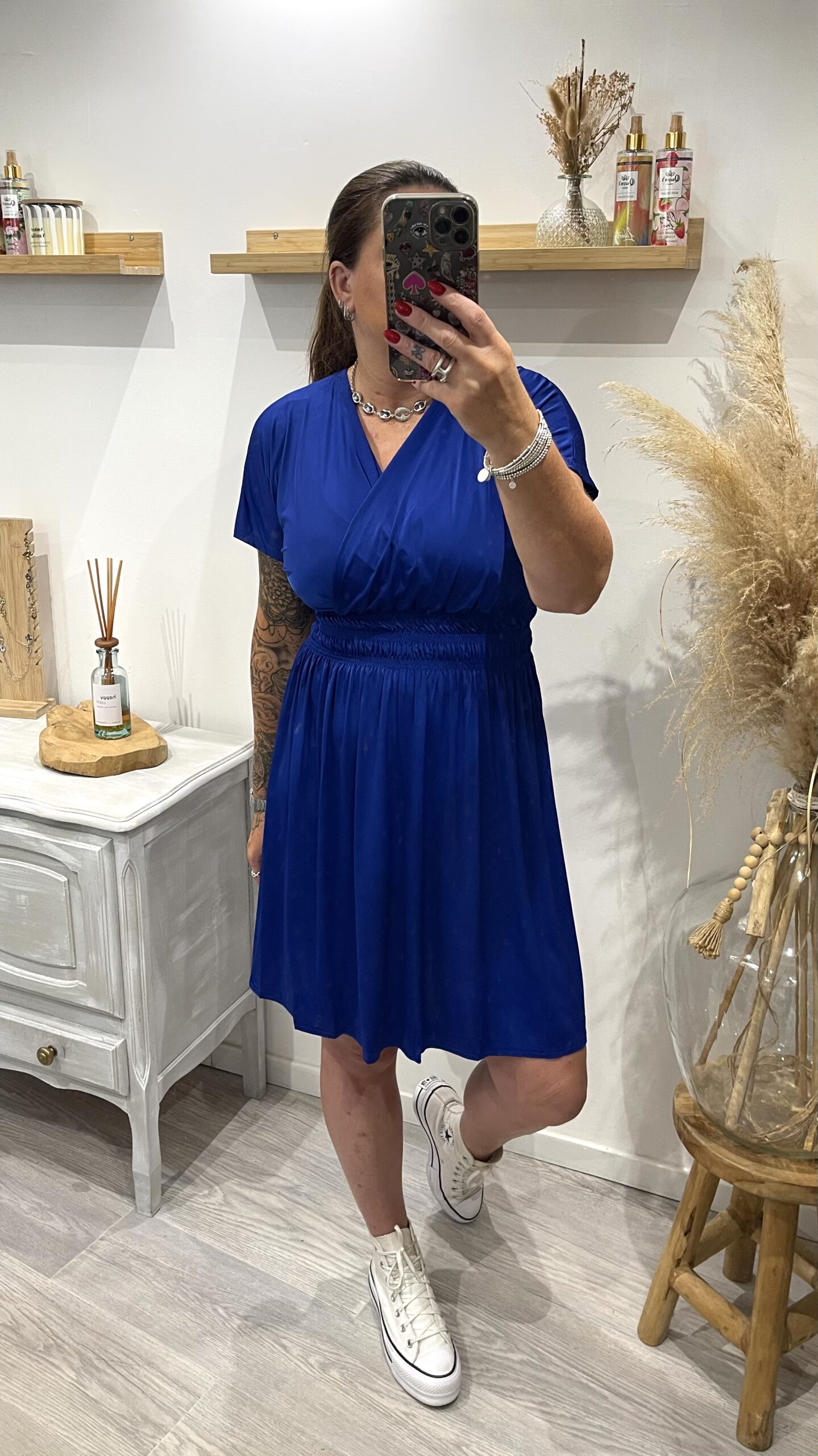 Robe Élisa coute bleu roi – Image 5