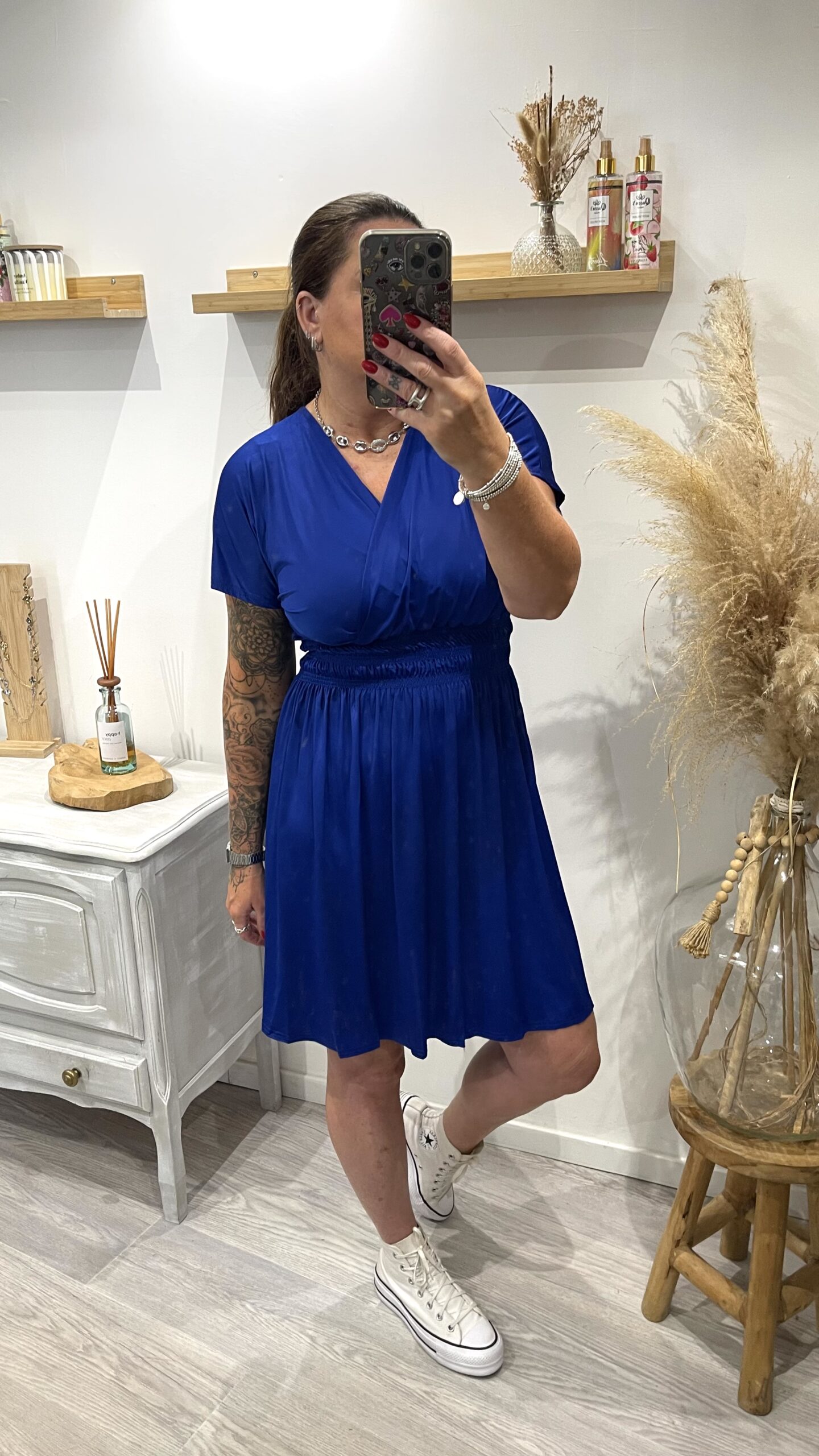 Robe Élisa coute bleu roi – Image 2