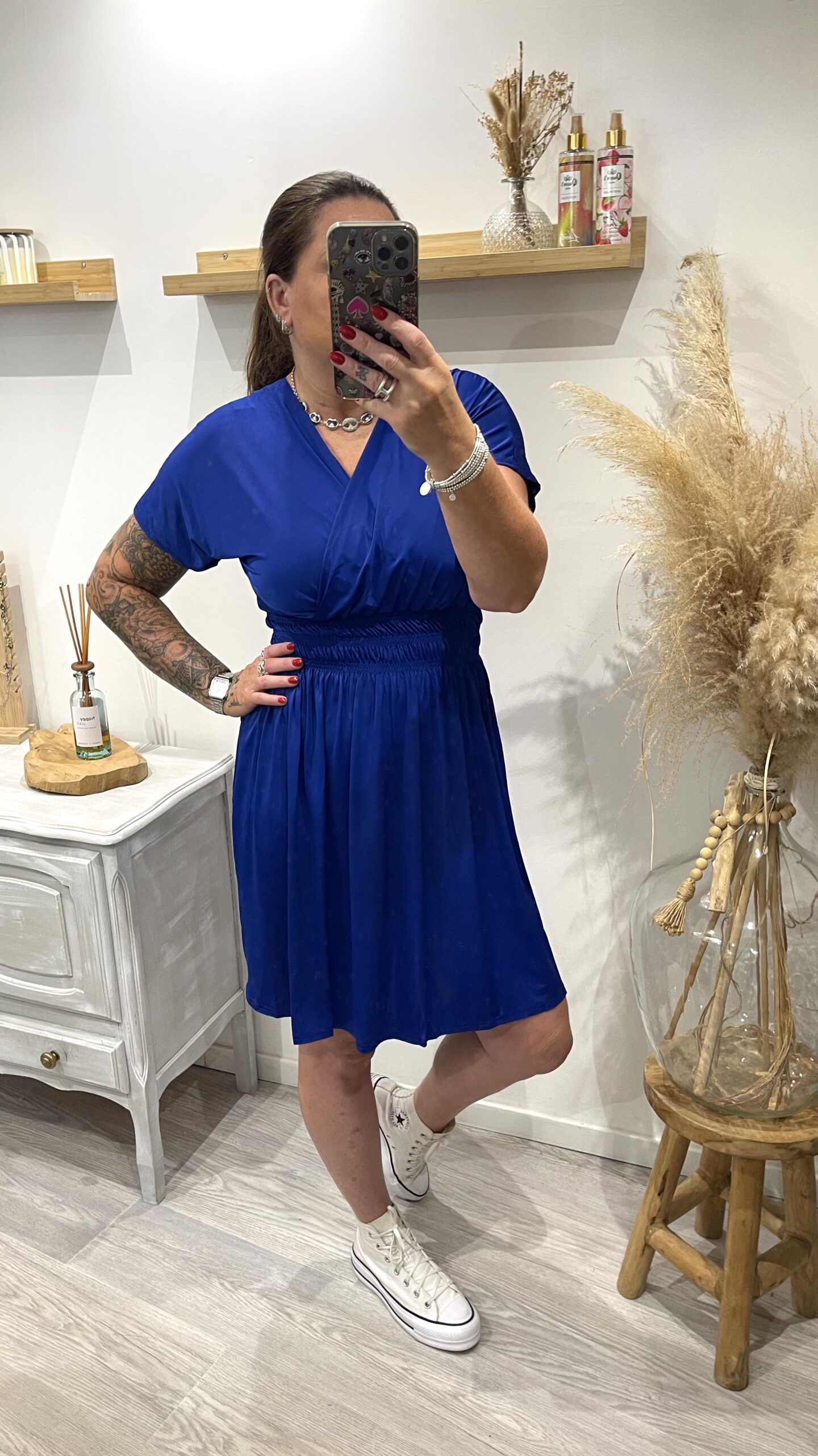 Robe Élisa coute bleu roi – Image 3