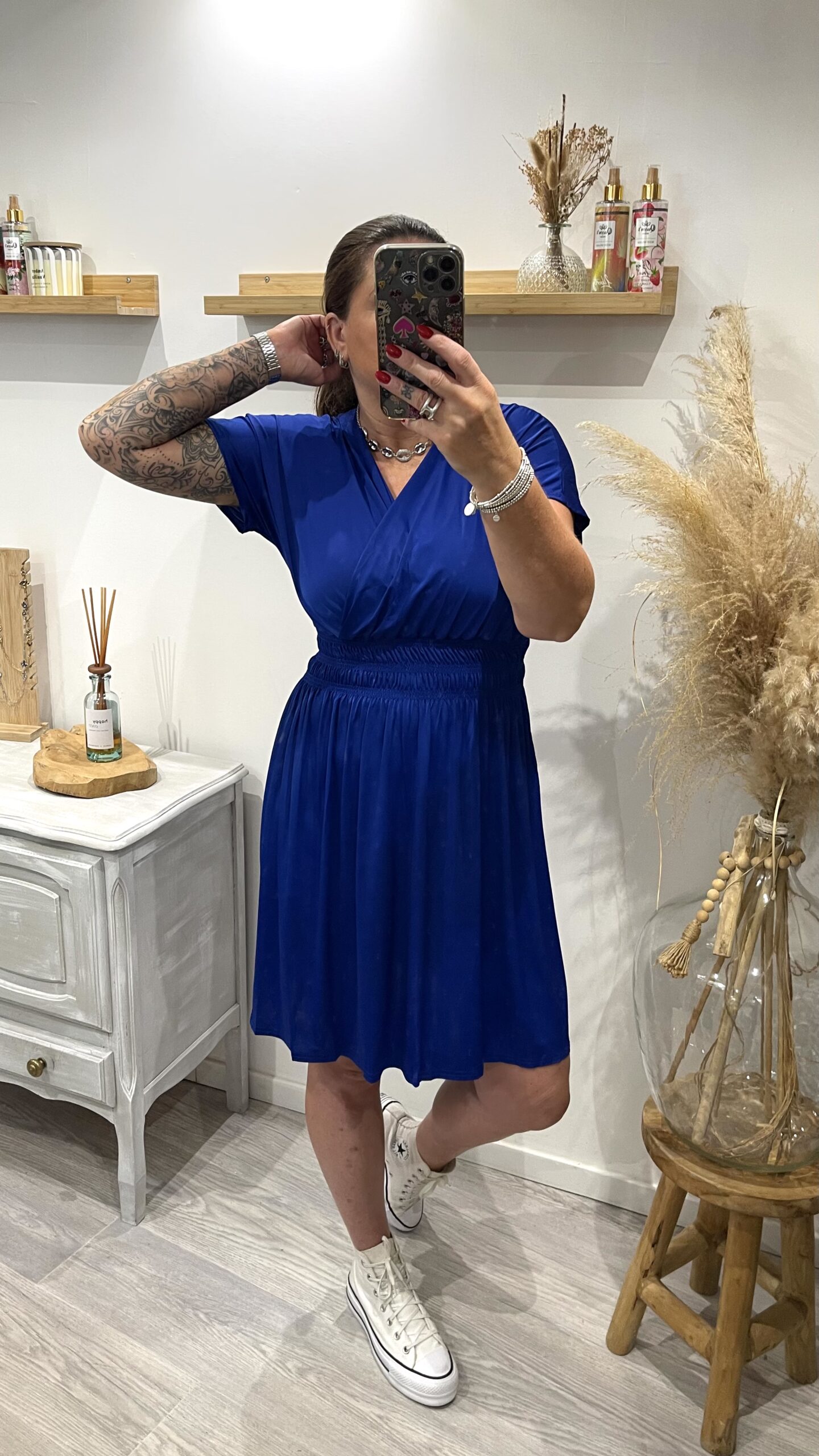 Robe Élisa coute bleu roi – Image 4