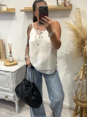 Top Gisèle blanc