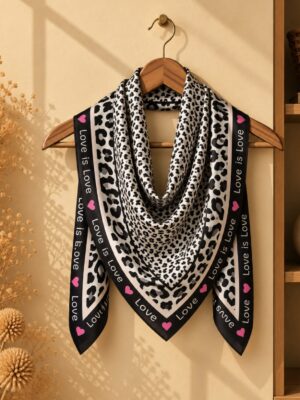 Foulard love noir