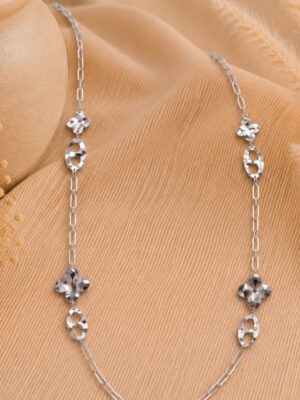 Collier/Sautoir Zola argenté