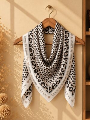 Foulard love beige