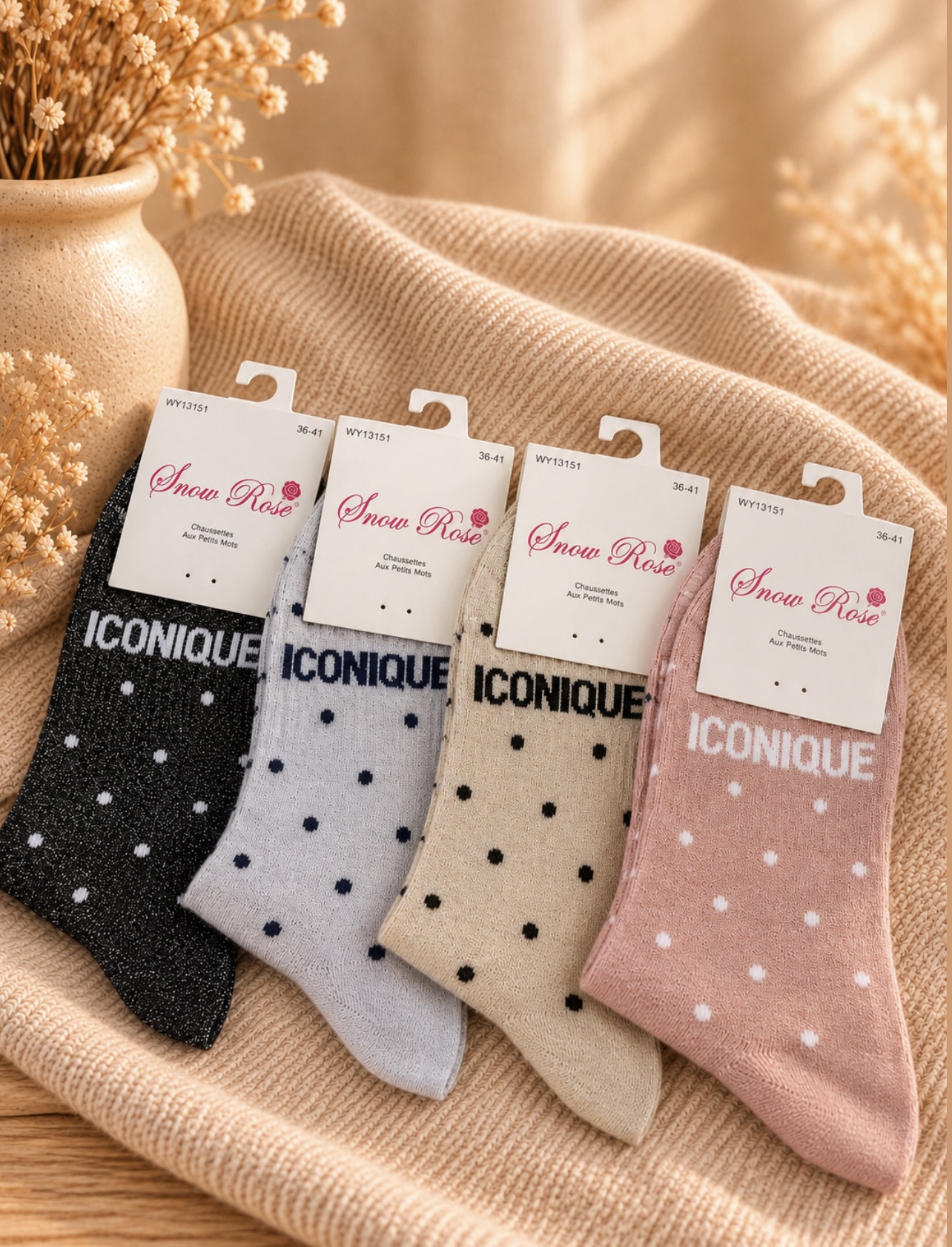 Chaussettes à paillettes Iconique