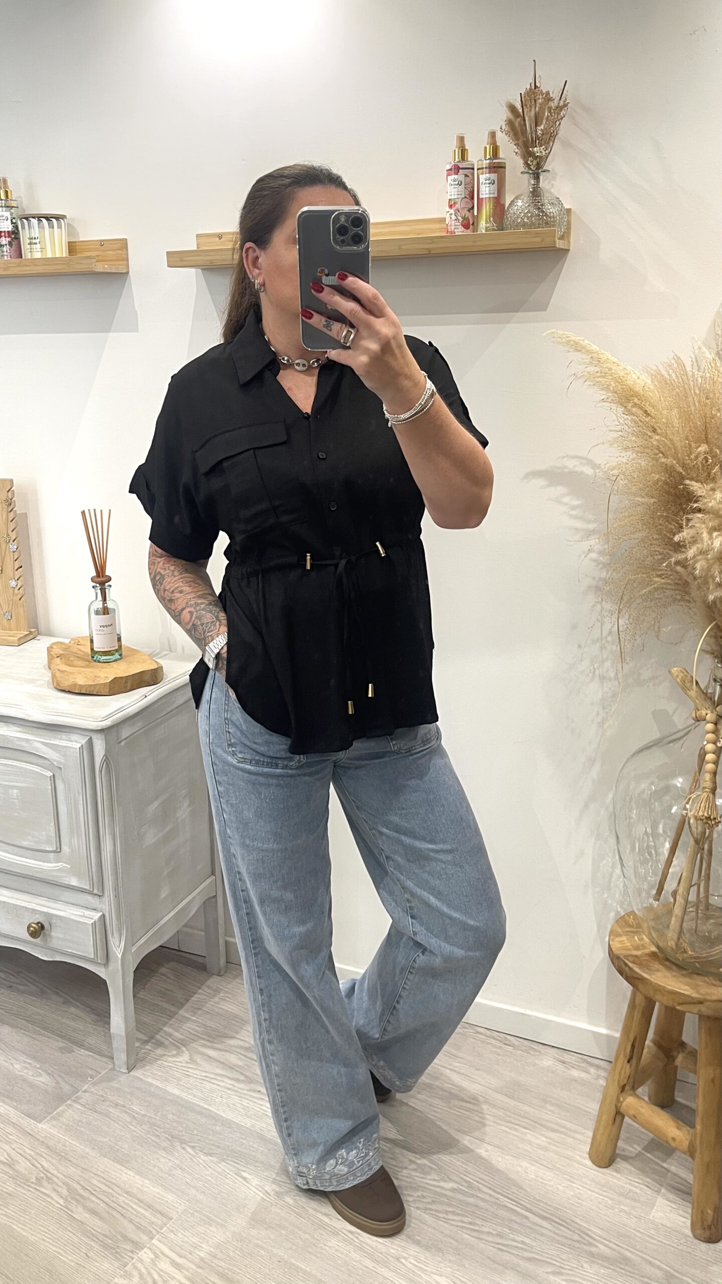 Chemise safari noire – Image 6