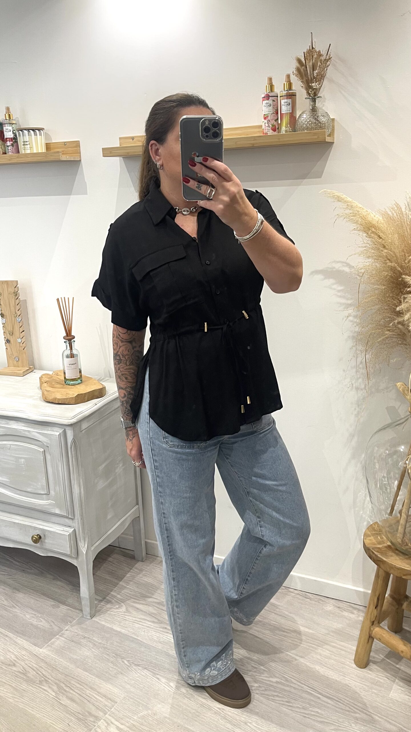 Chemise safari noire – Image 5