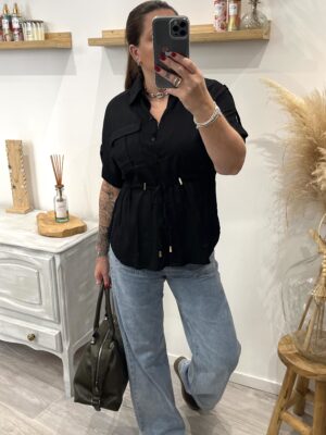 Chemise safari noire