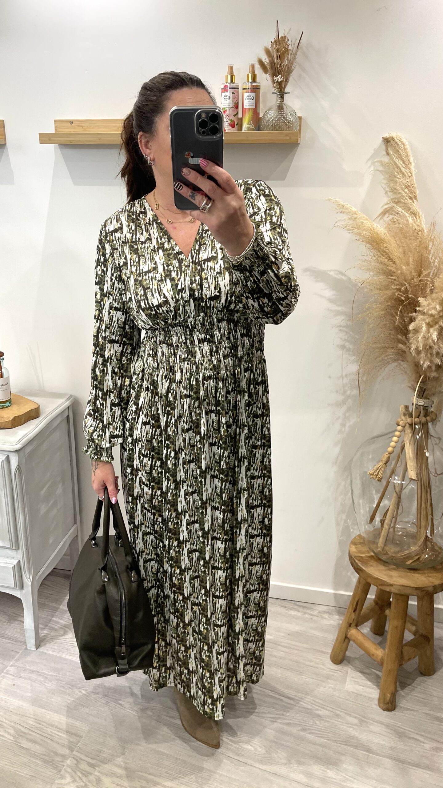 Robe Solène kaki – Image 9