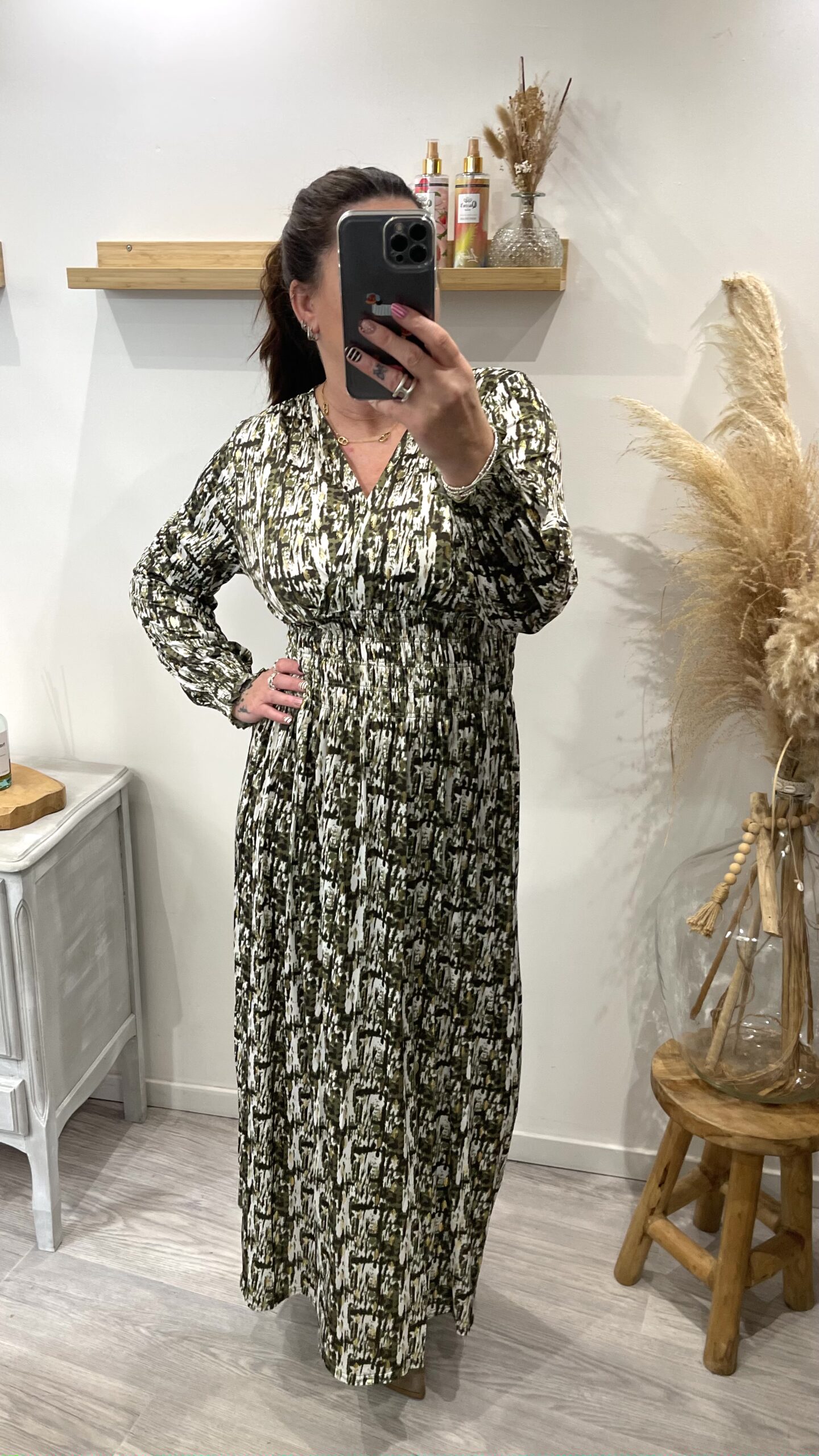 Robe Solène kaki – Image 3