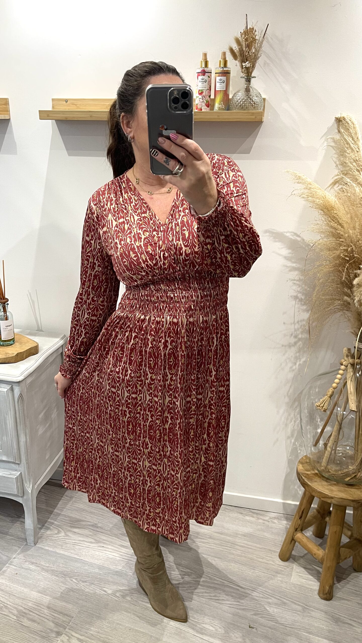 Robe Yasmina bordeaux – Image 6