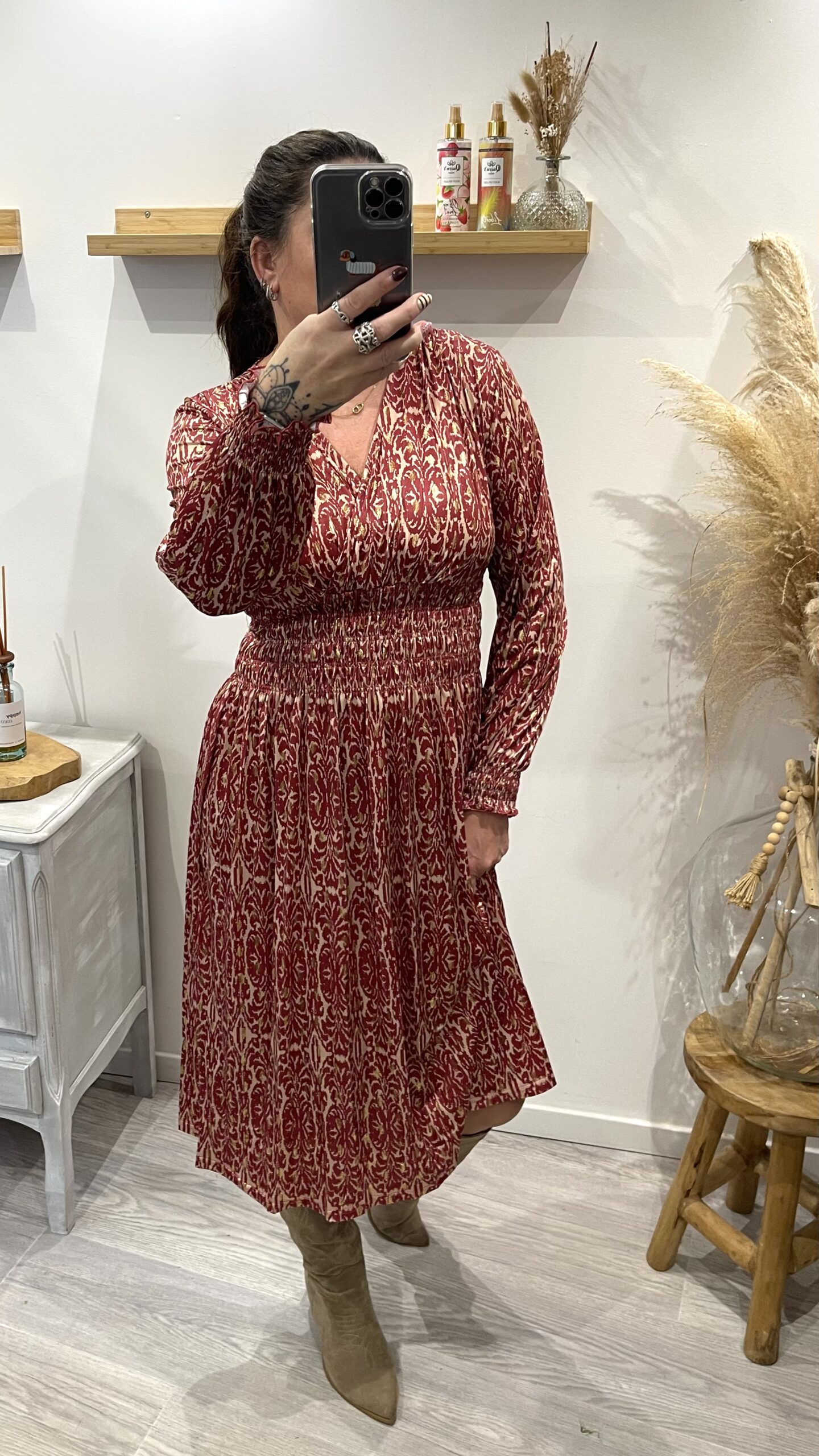 Robe Yasmina bordeaux – Image 8