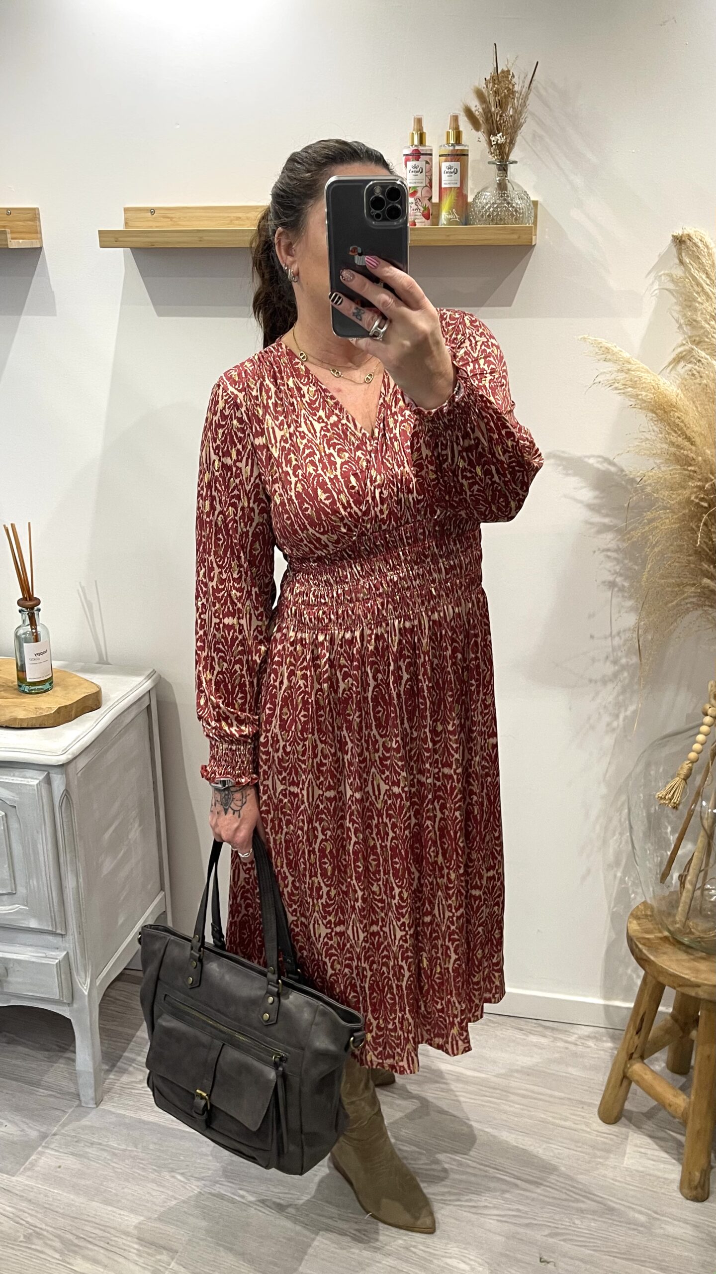Robe Yasmina bordeaux – Image 2